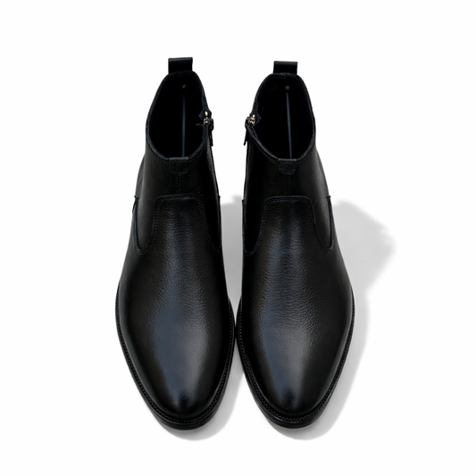 LT-01 Black Mild Ankle Boots Cow Leather - DeVogue