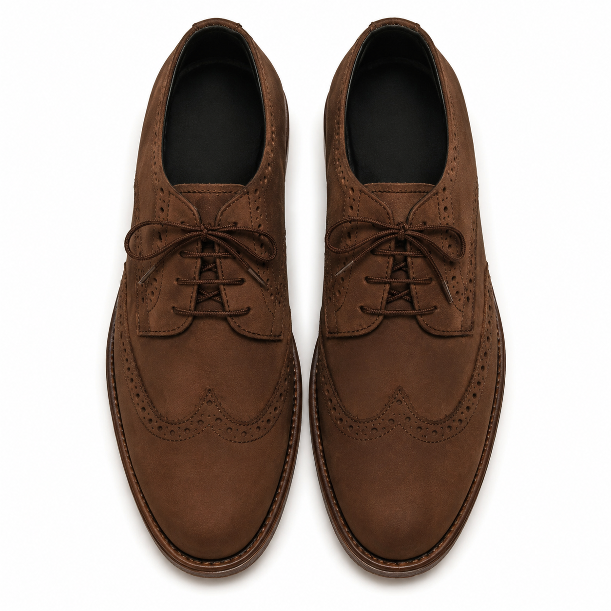 7058-Oily Brown Casual Suede Shoes