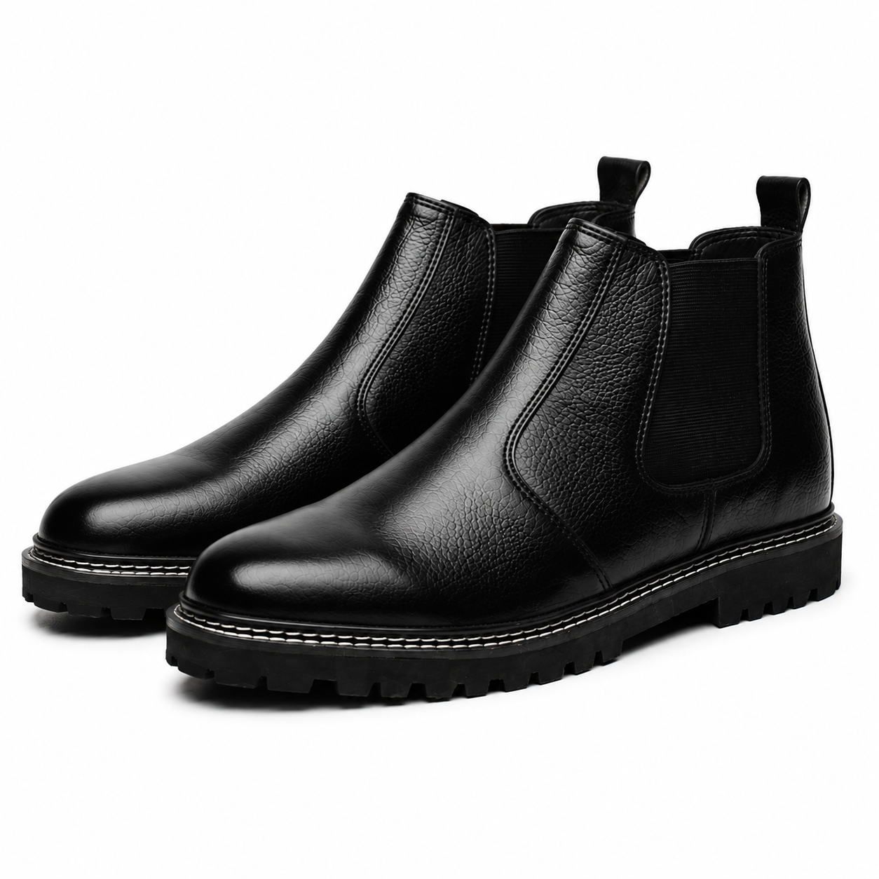 8019-Black Mild Chelsea Boots