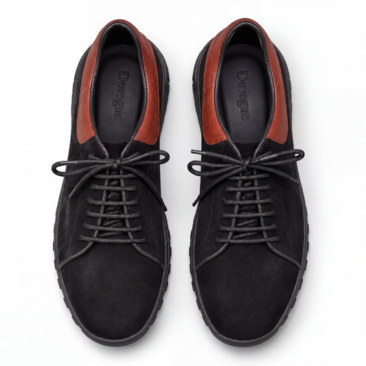 SKU: 1019- Black Suede Casual Sneaker