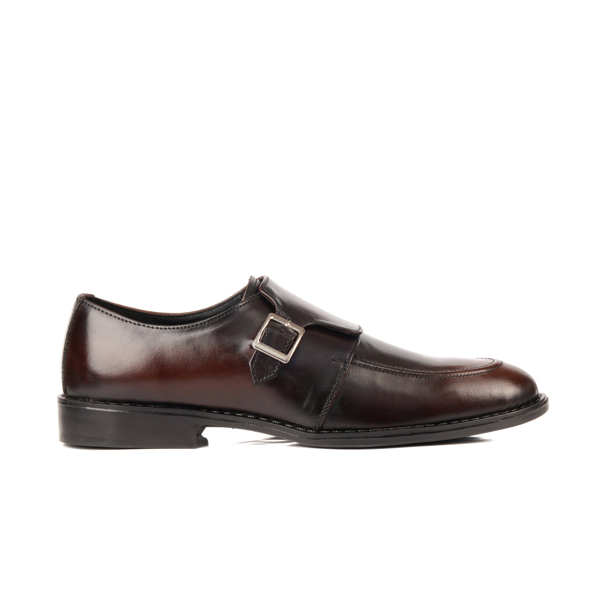 7011-Brown Rubber Sole Cow Leather Formal - DeVogue