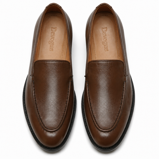 6006-Brown Soft Premium Formal leather loafers