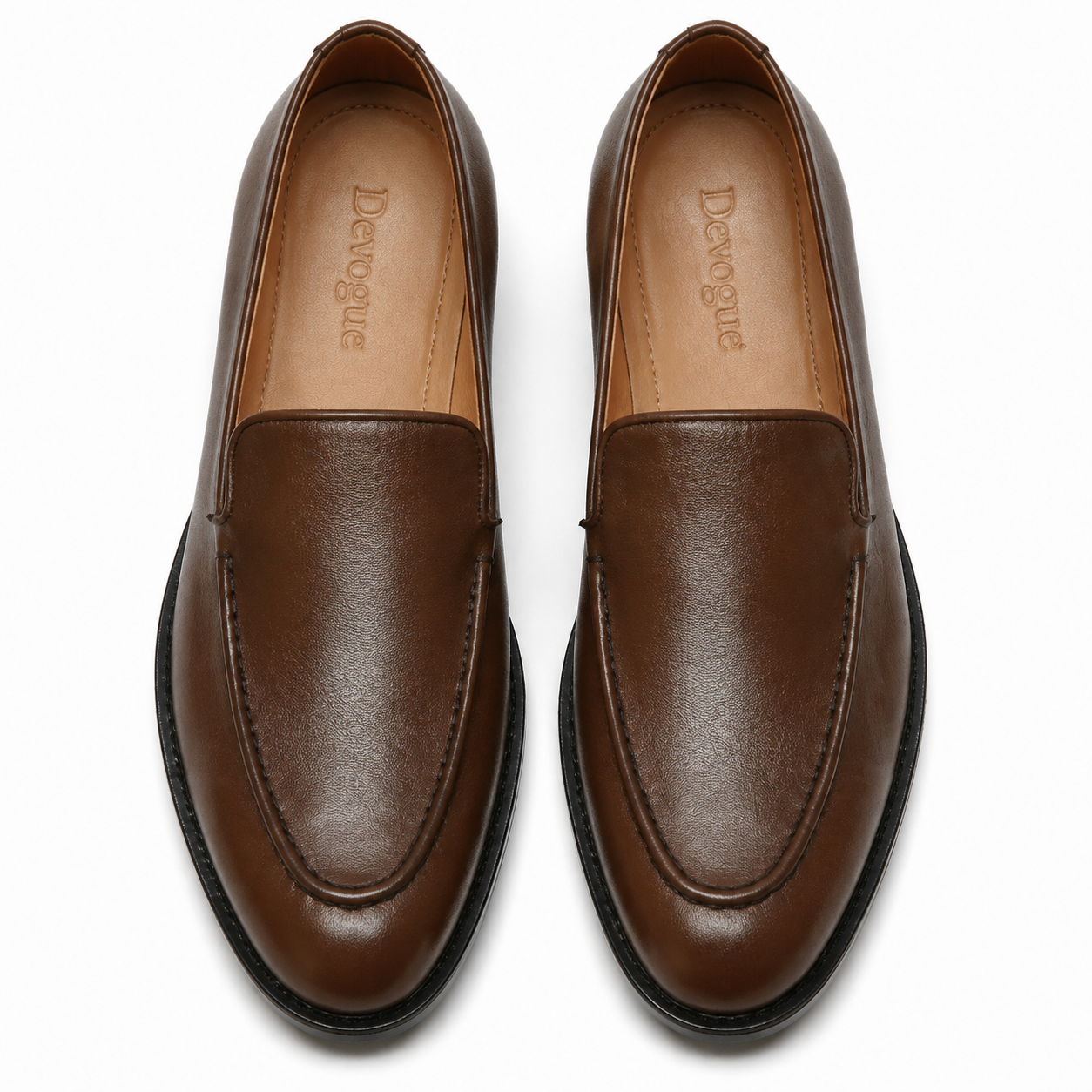 6006-Brown Soft Premium Formal leather loafers