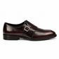 7011-Brown Rubber Sole Cow Leather Formal