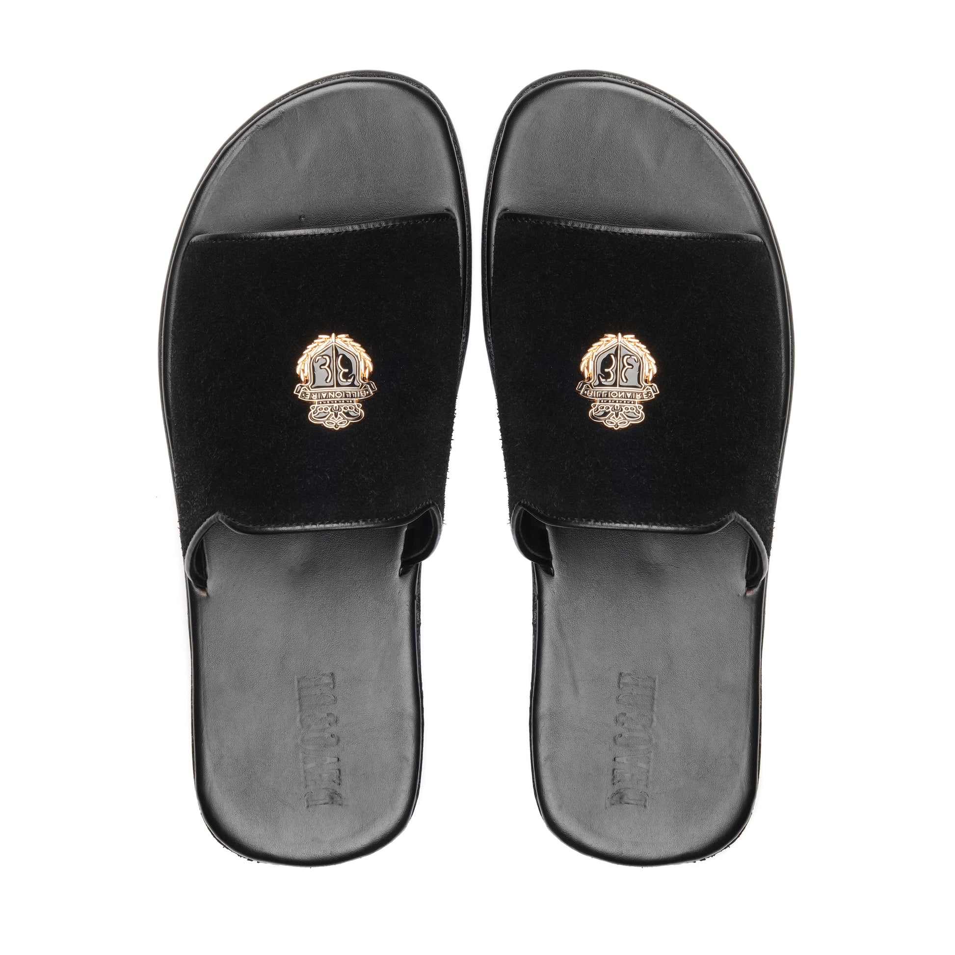 CT-01-Black Suede Chappal - DeVogue