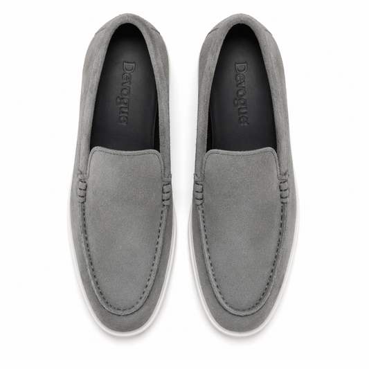 LP-01 Grey loafers with white sole