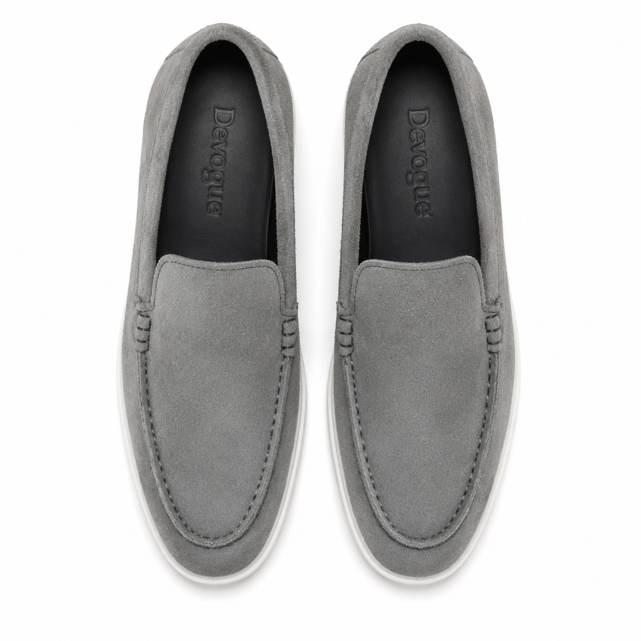 LP-01 Grey loafers with white sole