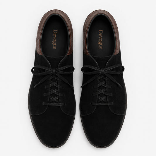 SK-01 Black Sneakers Casual with Rubber Sole