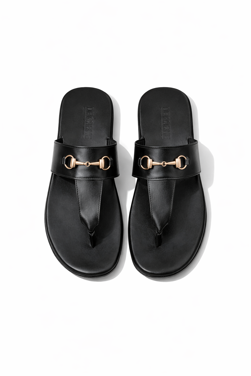 R-201-Black Horse bit Chappal Premium Quality Chappal - DeVogue