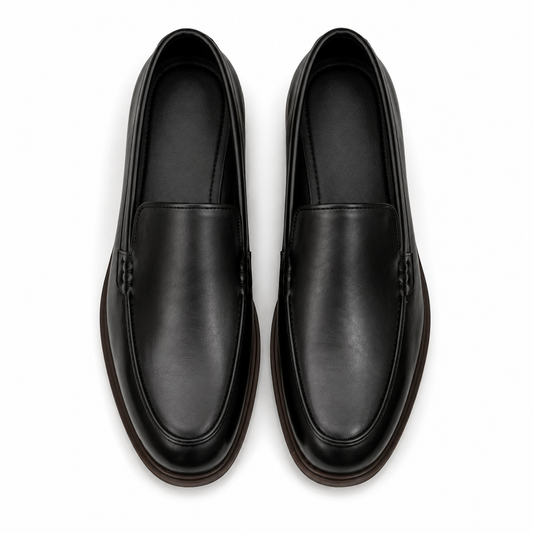 LP-03 Black leather with Chocolate Brown sole