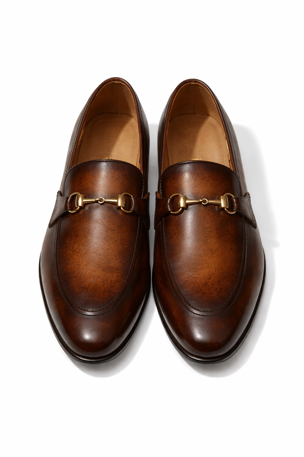 4011-Patina Cow Leather Formal Horse Bit Style - DeVogue