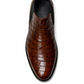 8015-Croc Brown leather Chelsea - DeVogue