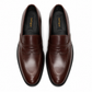 5004-Hot Maroon Cow Leather Formal Loafer Style In Rubber sole