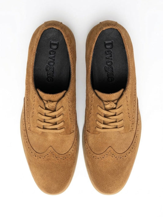 7059-Camel Casual Suede Shoes