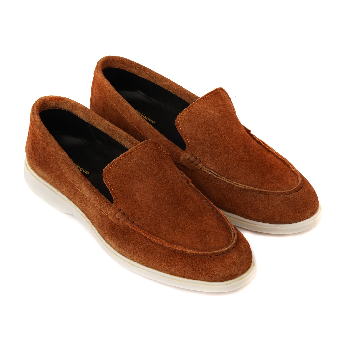 LP-01 Camel loafers with white sole - DeVogue