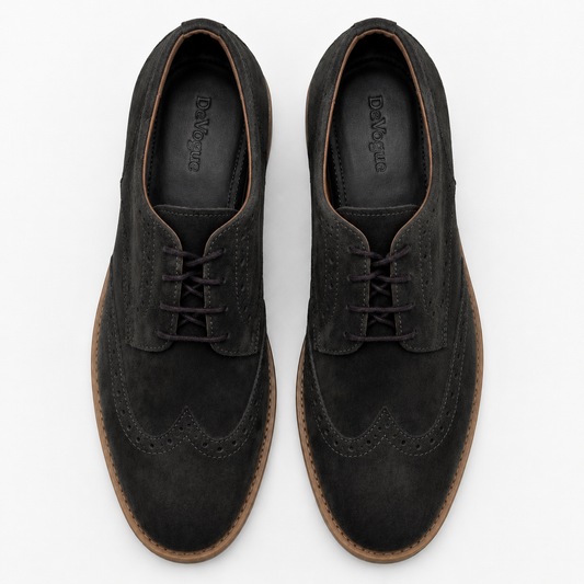 SKU: 7058 - Chocolate Brown Casual Suede Shoes
