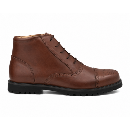 SKU:1005-Brown Soft Cow Leather Chukka boots