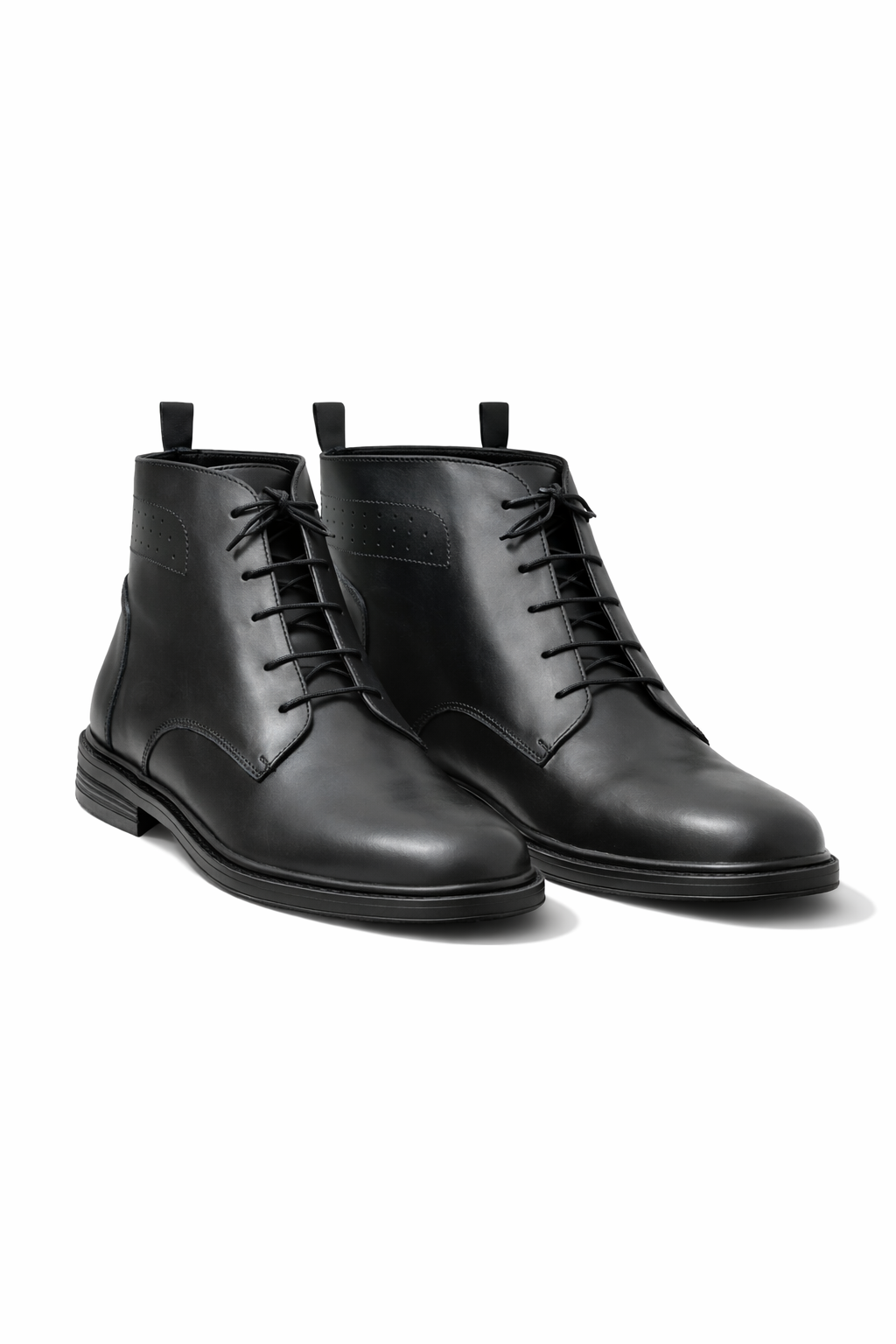 SKU:1003-Black Cow Leather Chukka boots - DeVogue
