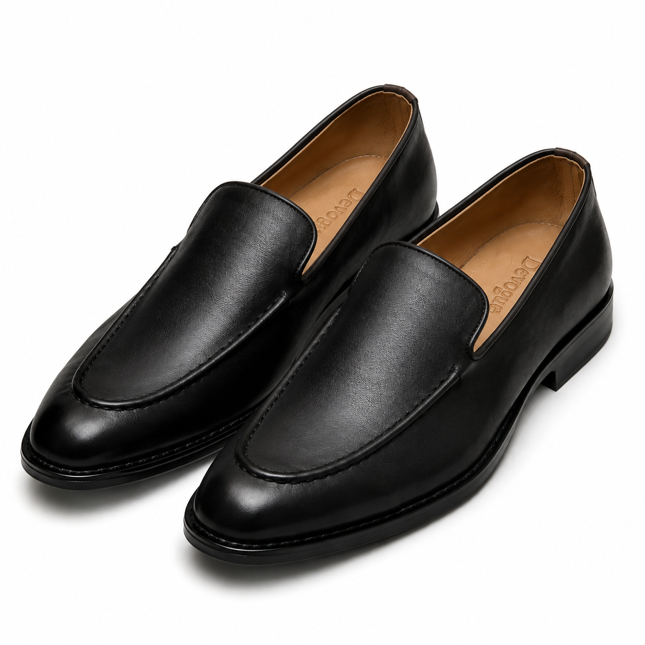 6006-Black Soft Premium رسمی چمڑے کے لوفرز