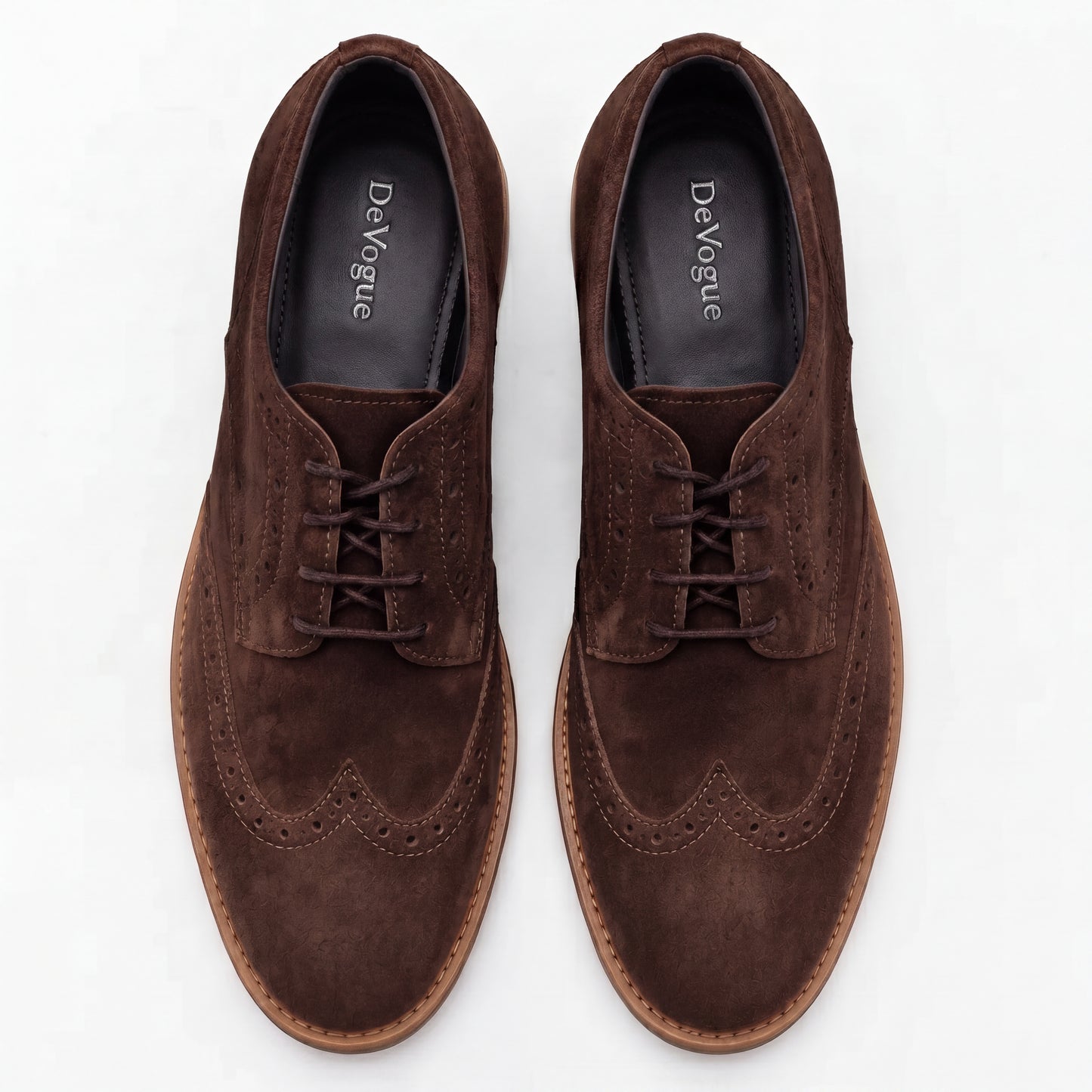 SKU: 7058 - Chocolate Brown Casual Suede Shoes