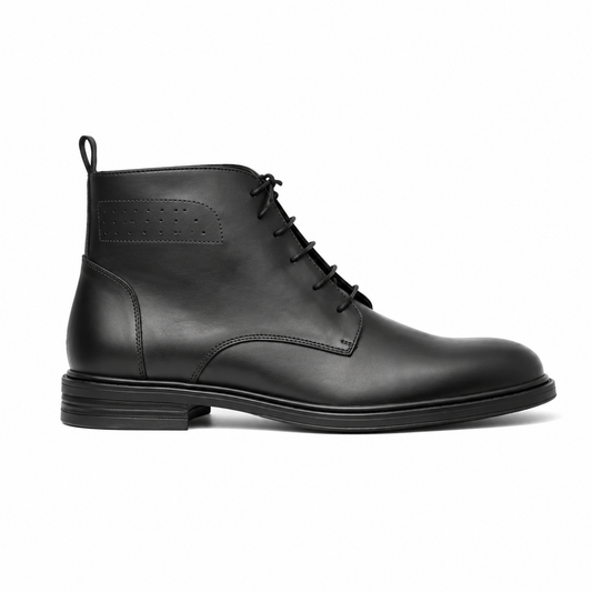 SKU:1003-Black Cow Leather Chukka boots
