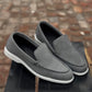 LP-01 Grey loafers with white sole - DeVogue