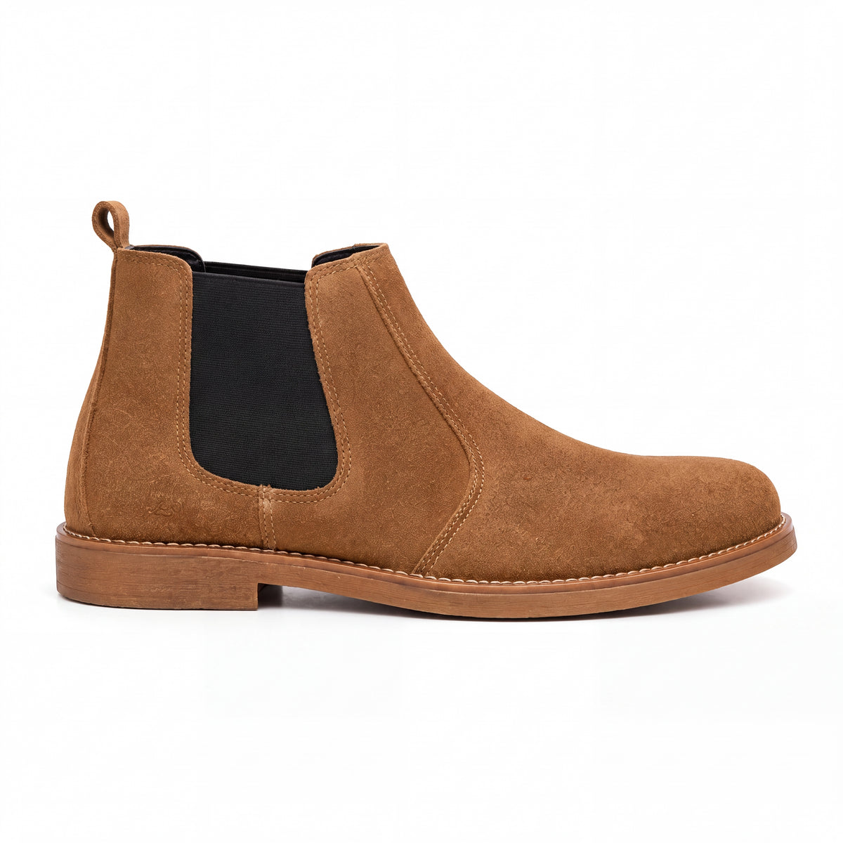 SKU:8011-Camel Suede Cow Leather Chelsea کے جوتے