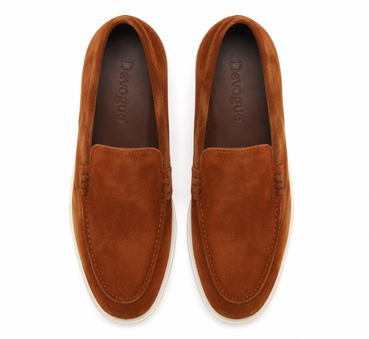 LP-01 Camel loafers with white sole
