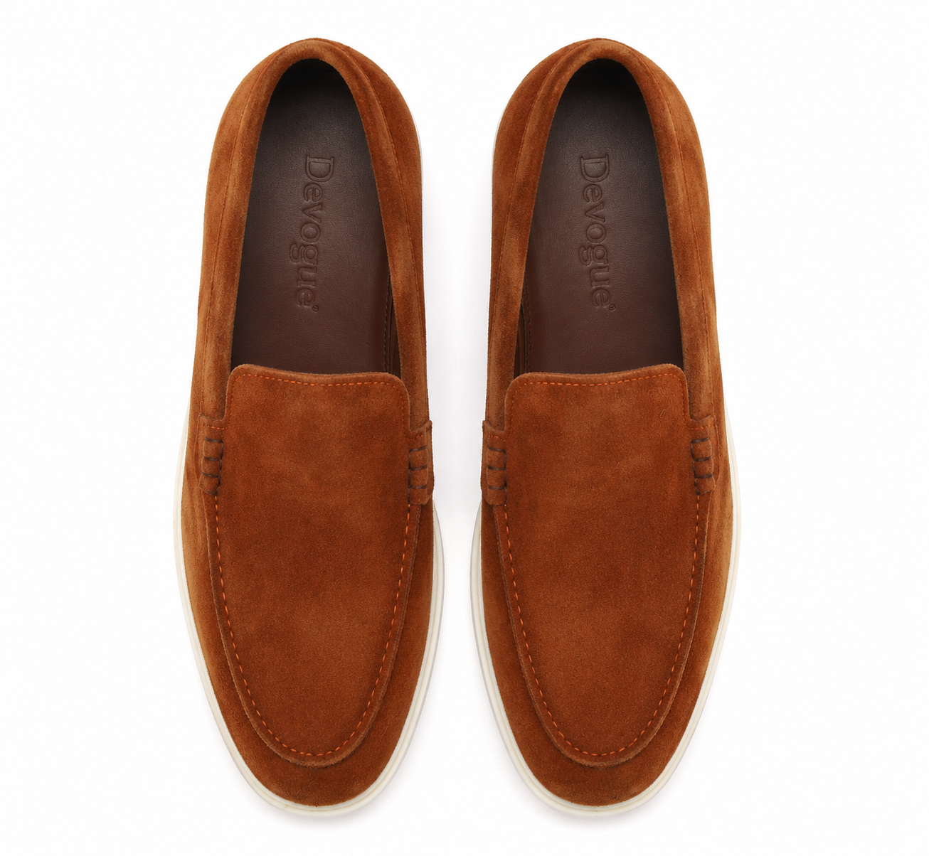 LP-01 Camel loafers with white sole