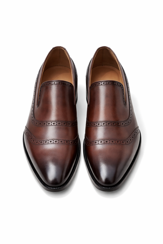 2016-Brown Cow Leather Chain Formal Style - DeVogue