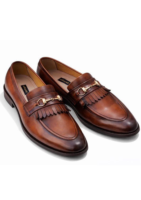 401-Shaded Cow Leather Semi Formal Horse Bit Style - DeVogue