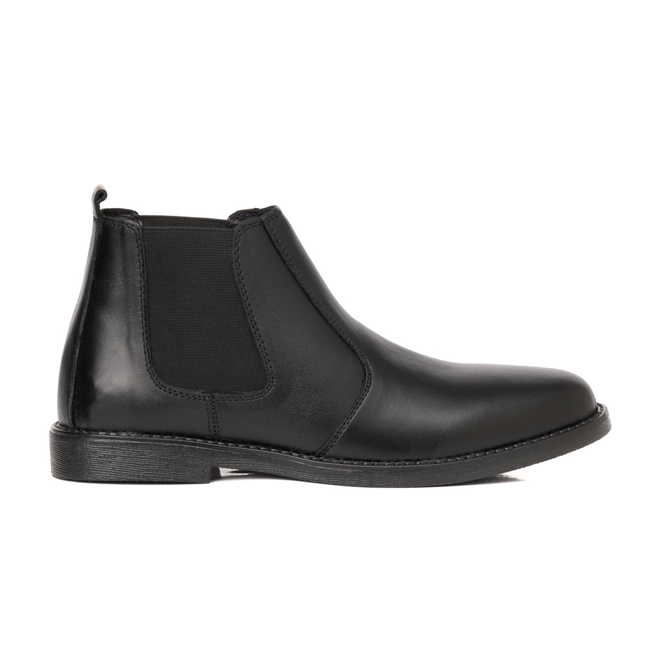 VogeLuxe | Men’s Smooth Leather Chelsea Ankle Boots