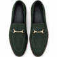 4001-Green Suede Goat Leather Formal Horse Bit Style