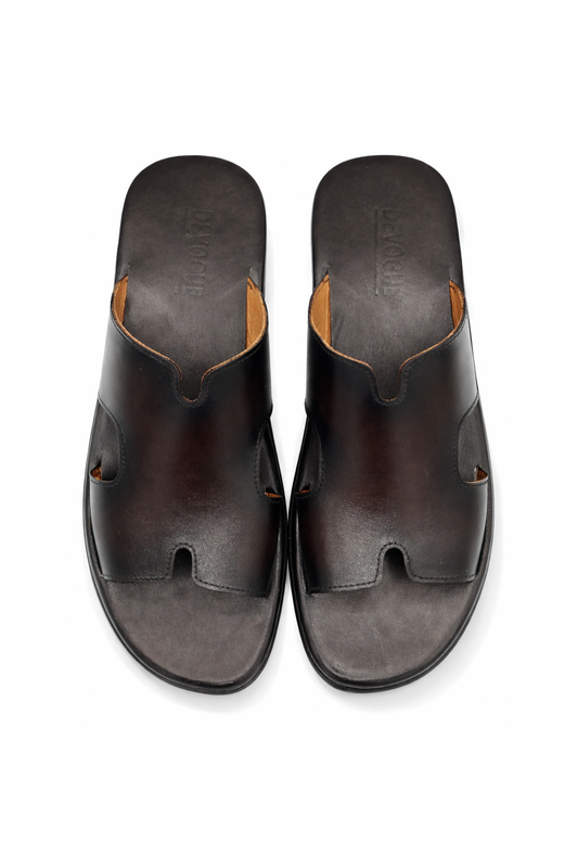 SKU: R-406-Brown Premium Quality Chappal Pure Cow Leather Shoes Trending shoes - DeVogue