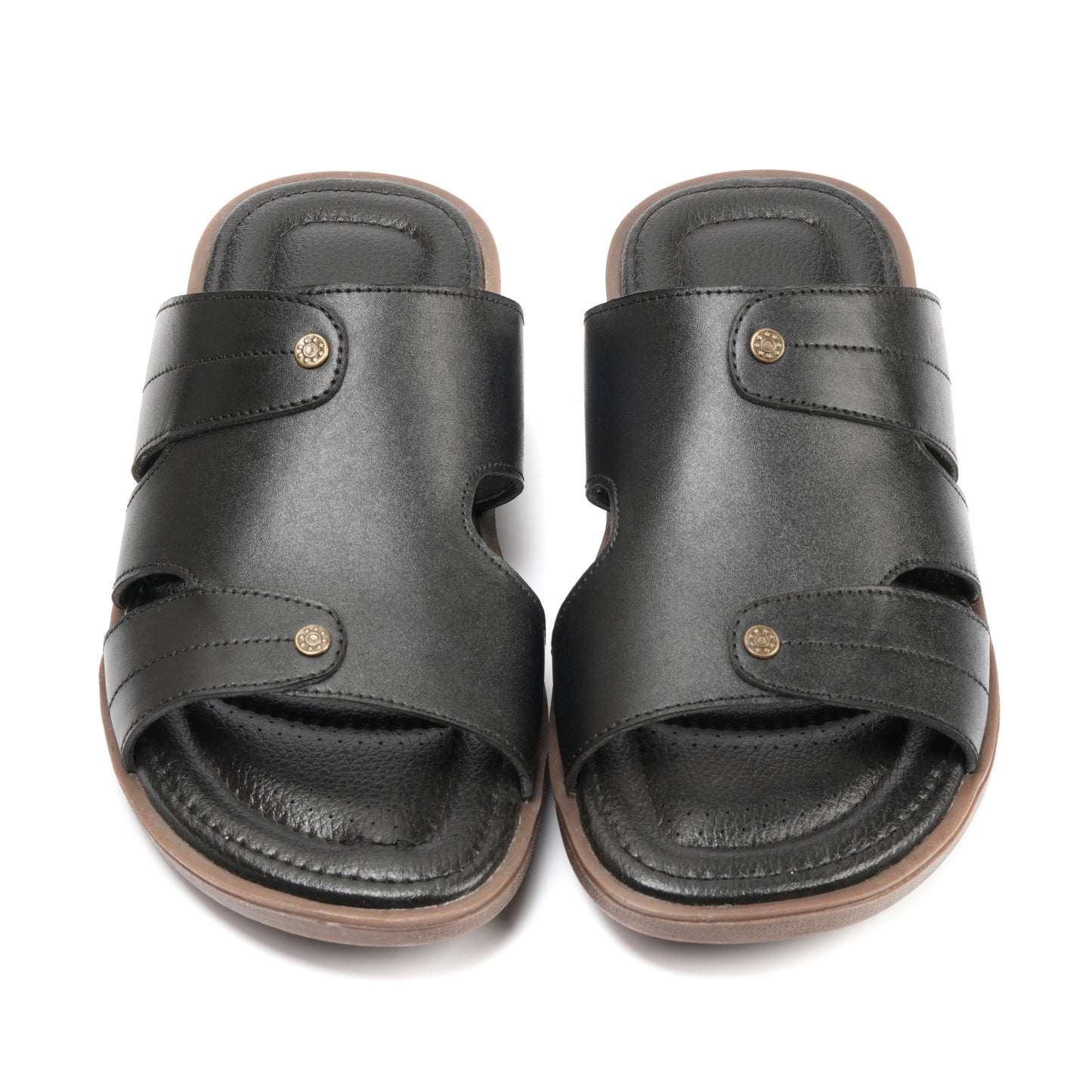 704-Black Chappal style Pure Cow Leather Shoes Trending shoes