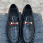 4031-Black Croco Leather Horse bit Formal - DeVogue