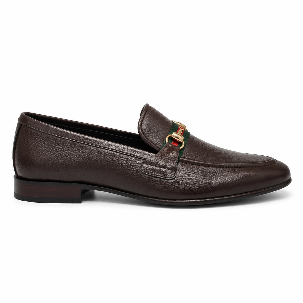 SKU:4030-Brown Grain Premium Formal leather loafers