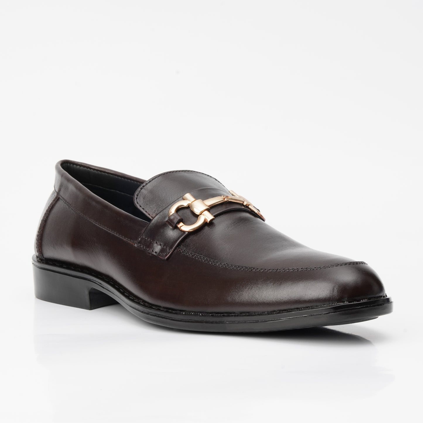 ST-05-Brown Suede Cow Leather Horse bit Formal Loafer Style In Rubber sole