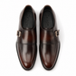 7011-Brown Rubber Sole Cow Leather Formal