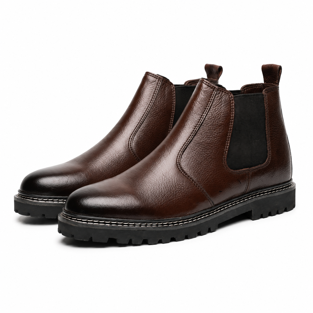 8019-Brown Mild Chelsea Boots