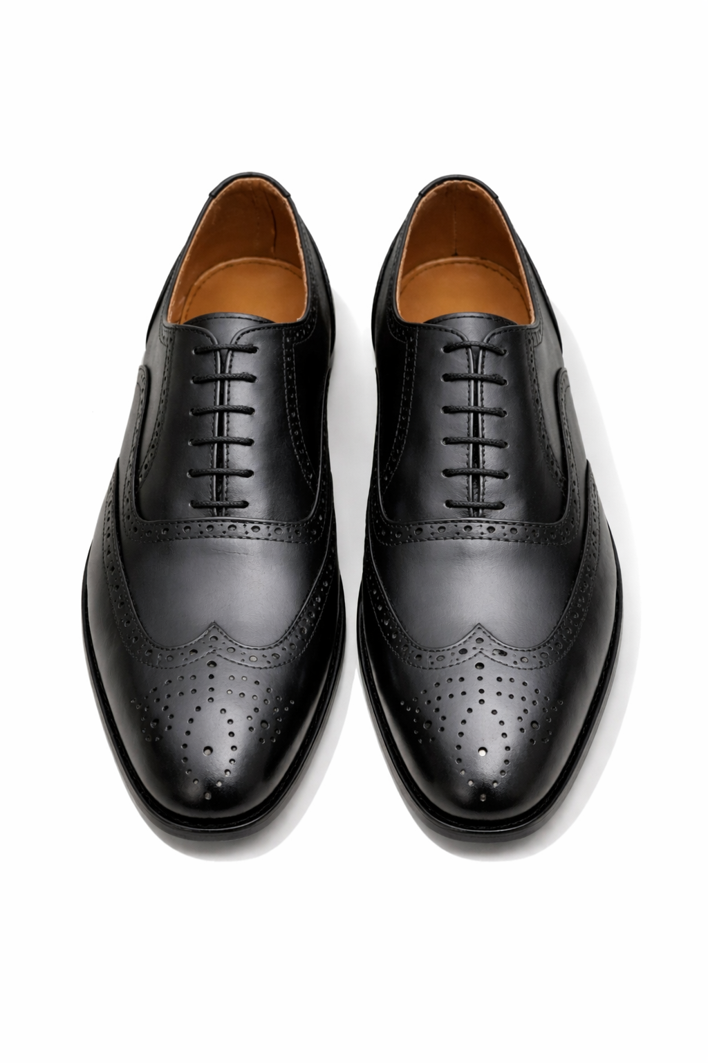Royal Black Brogue laced shoe - DeVogue