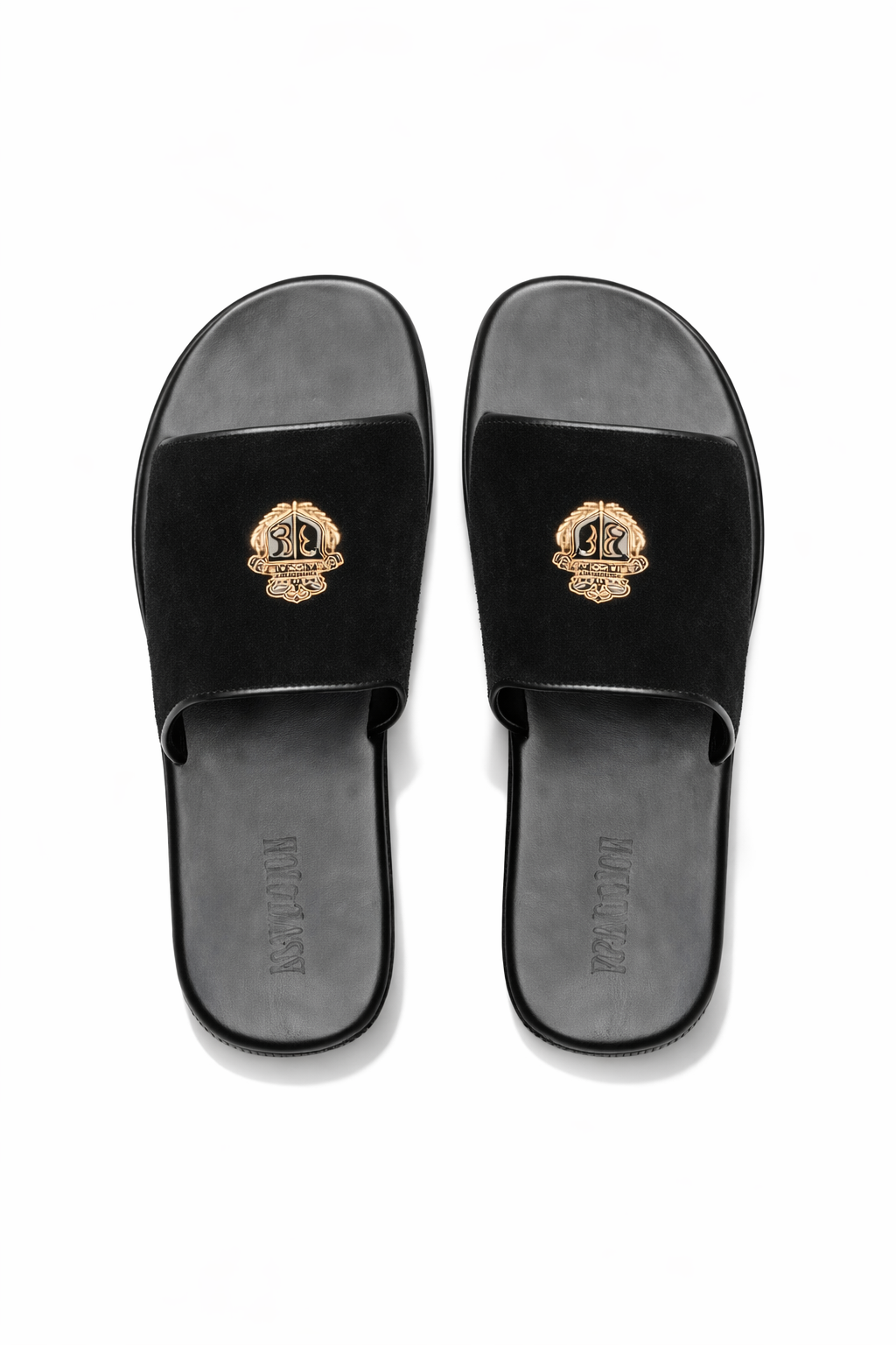 CT-01-Black Suede Chappal - DeVogue