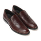5004-Hot Maroon Cow Leather Formal Loafer Style In Rubber sole - DeVogue