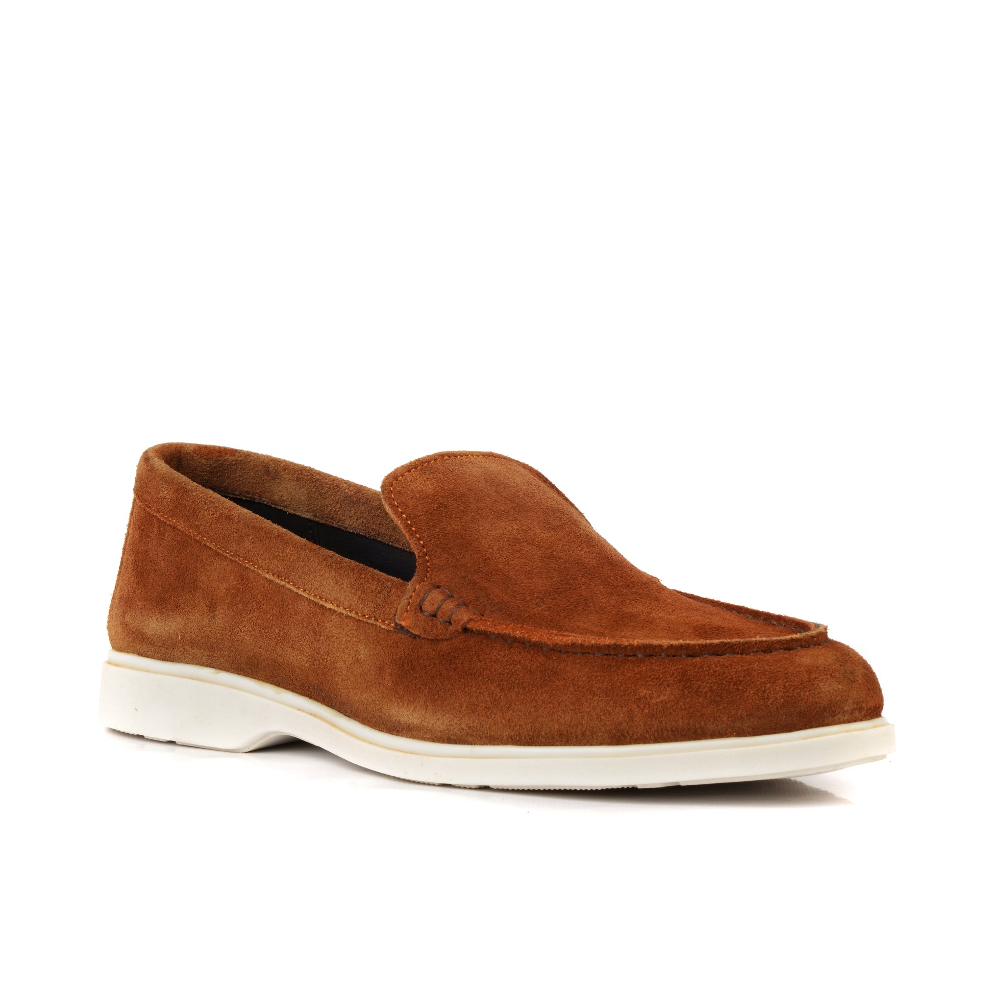 LP-01 Camel loafers with white sole - DeVogue