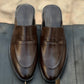 5044-Brown Mule style Pure Cow Leather Shoe - DeVogue