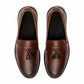 ST-10-Brown loafers with Patina finish - DeVogue