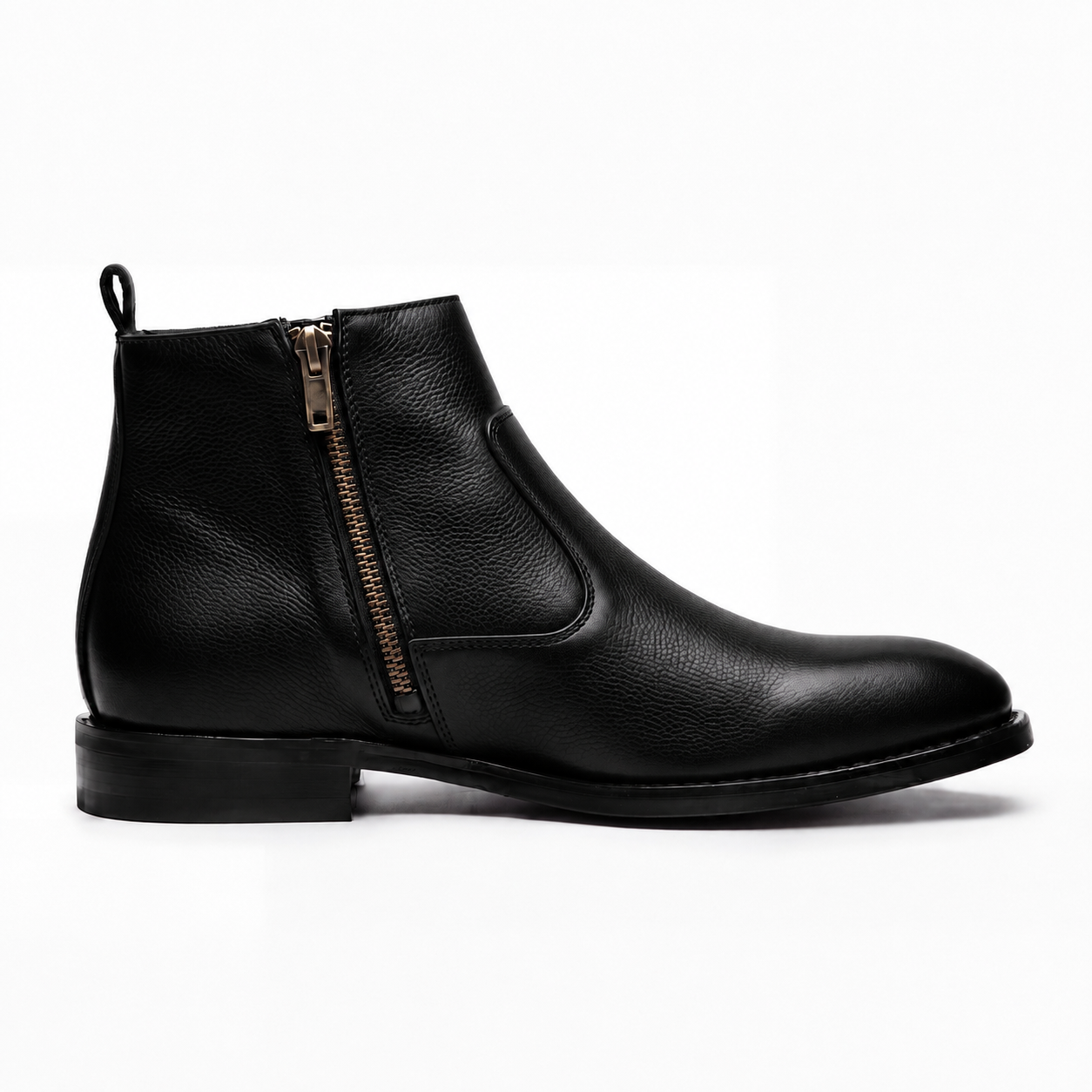 LT-01 Black Mild Ankle Boots Cow Leather