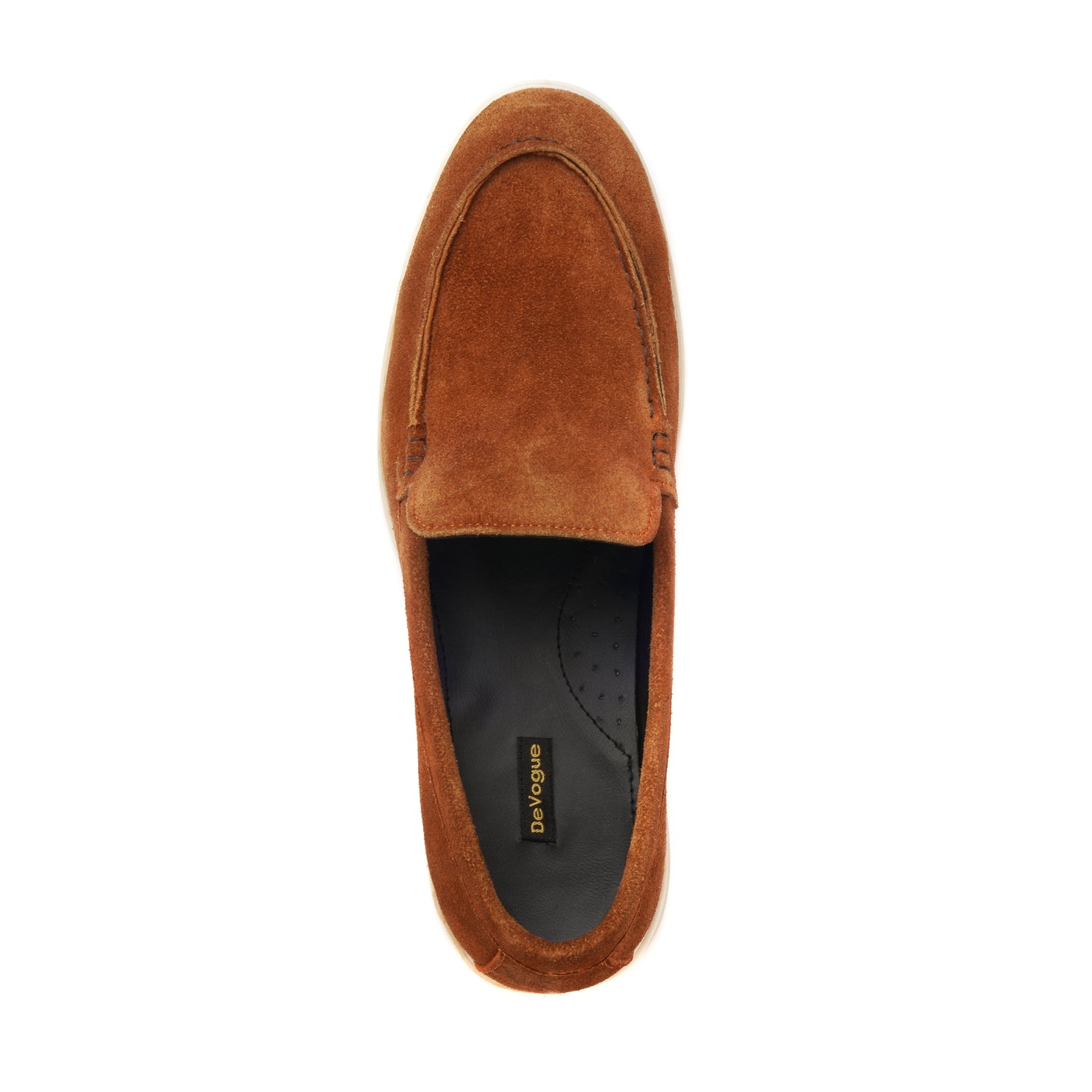 LP-01 Camel loafers with white sole - DeVogue