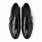 7011-Black Rubber Sole Cow Leather Formal