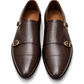 2011-Mild Brown Cow Leather Formal Double Monk Style - DeVogue